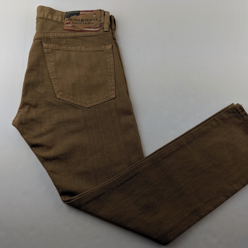 Denim Supply Ralph Lauren Slim Jeans Men 31 Vivo Tan